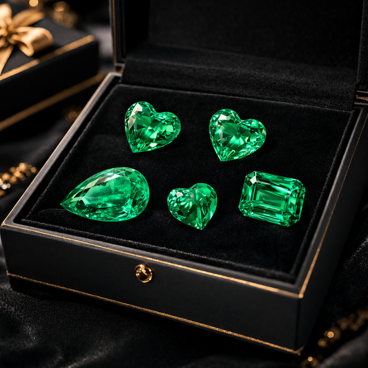 Lote 4 corazones, 1 piedra cuadrada y 1 lagrima 3.35k