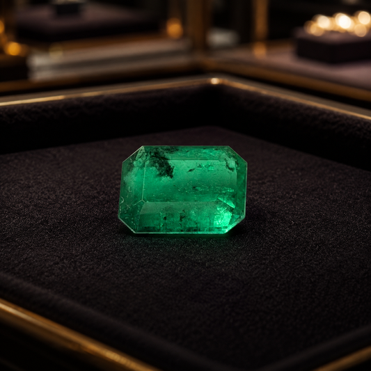 Piedra talla esmeralda 3.38k