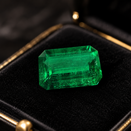 Piedra talla esmeralda 4.66k